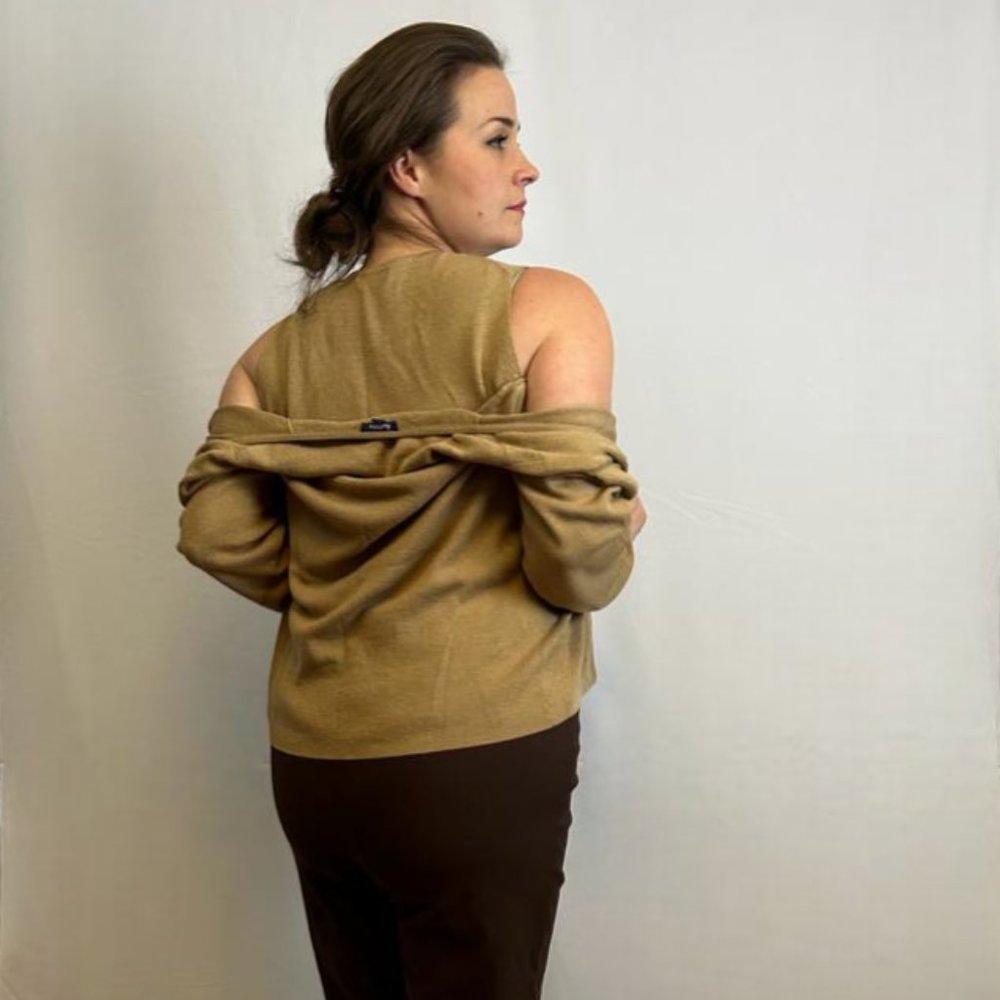 Allison Daley Tan Cardigan Set